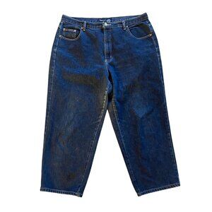 Lane Bryant Venezia Straight Jean sz 18 100% cotton cropped ankle dark wash high